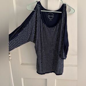 Rhinestone 3/4 Sleeve Shirt